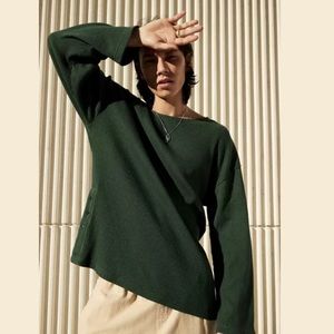 KOTO 04.030 Henley Hem Cocoon Thermal Long Sleeve Shirt Green XL